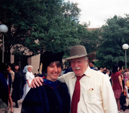 April and Dad at graduation
