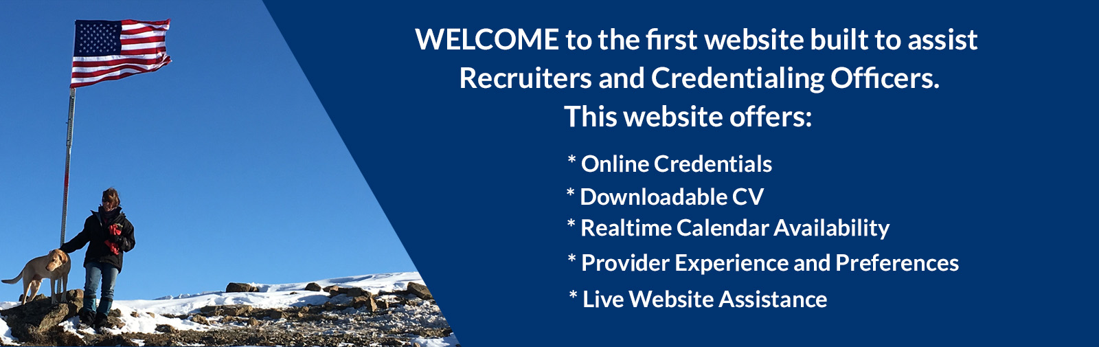 Picture of April and Bax and American flag