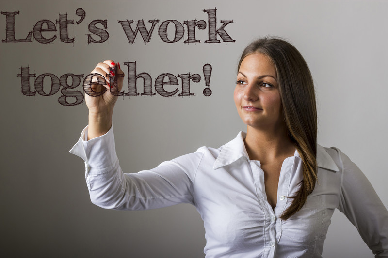 Girl writing on a board